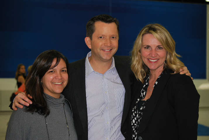 Fox-12 News Director Corey Hanson with Mark Nelson and Shauna Parsons.
