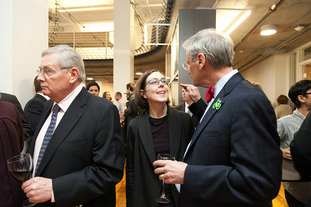 Governor Kate Brown catches up with Congressman Earl Blumenauer