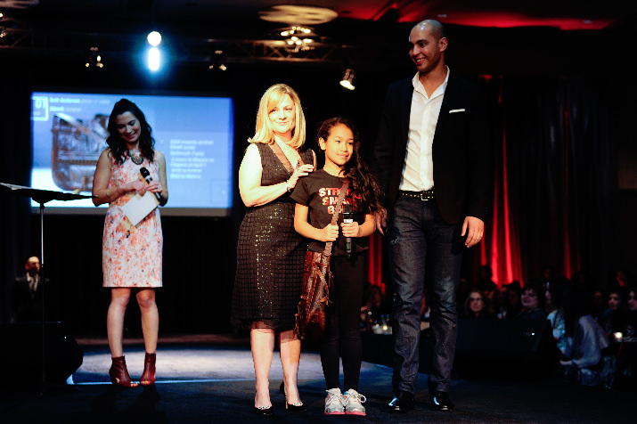 Beth Andersen, President & CEO of LifeMap, with designer Ahmed Abidine of Elkarti and Girls Inc. girl Litea