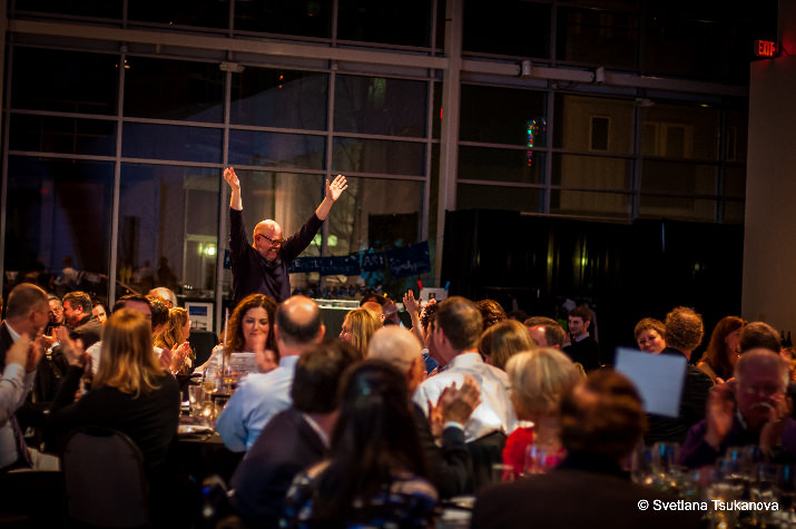 Keith Daly celebrates upon winning the Golden Ticket -- which raised $10,000 and secured Keith a venue for his upcoming wedding reception.