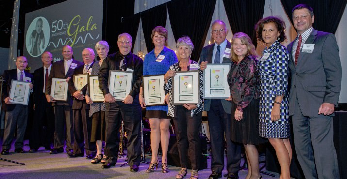 Community Action Emeritus Board Members, recognized for their dedicated support of the organization's work both during and following their board service. L to R: Rob Drake, Craig Kinnie, Kevin Aguirre, Leroy Bentley, Margaret Eickmann, Dick Stenson, Cindy Hirst, Sherry Robinson, Ralph Brown, Executive Director Jerralynn Ness, Board Members Leda Garside and Richard Odell. Not pictured: Mayor Lou Ogden, Shirley Huffman