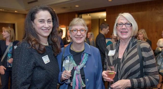 We are Family committee member, Julie Sheppard;  Bonnie Laing-Malcolmson, curator of Northwest Art at the Portland Art Museum  and Central City Concern Art Task Force member Pam Baker