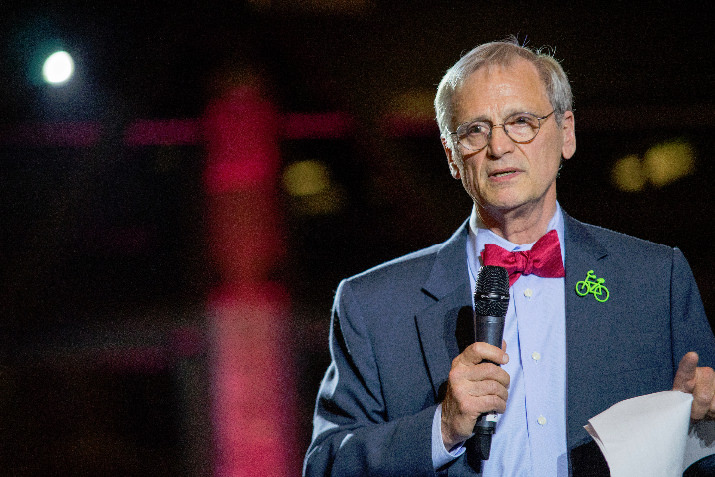 Event Chair Congressman Earl Blumenauer sharing a moment with the audience at p:earblossoms 2015  - Garrett Downen Photography