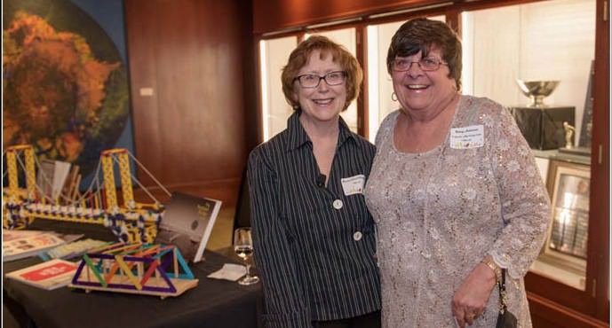 “Bridge Lady” Sharon Wood-Wortman with co-founder of Central City Concern’s Letty Owings Center Nancy Anderson.  