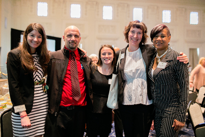 Kinsey Wright, Development Director, Morrison Child and Family Services; Timothy Phipps, Parent Mentor, Morrison Child & Family Services; Alicia Knox, Parent Mentor, Morrison Child & Family Services; Linda May Wacker, Program Director, Morrison Child & Family Services; NeCola Henderson, Parent Mentor, Morrison Child & Family Services 