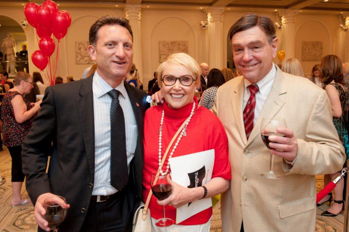 Shawn DuBurg of Union Bank, one of the Suit Sponsors, with Cherrie Scheinberg and Dr. Sam Scheinberg.