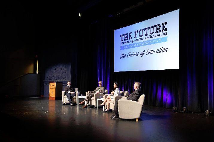 Rick Turoczy with PSU President Wim Wiewel, Marylhurst President Dr. Melody Rose and OHSU President Joseph E. Robertson Jr., M.D.