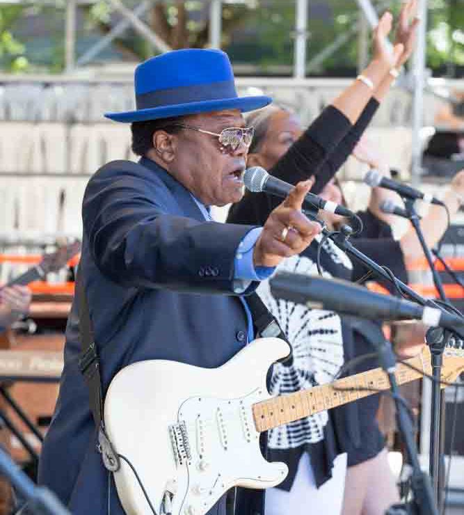 ORMAN “THE BOOGIE CAT” SYLVESTER is a Portland based blues guitarist, band leader, songwriter indie blues and R&B recording artist. Norman has been on the Portland scene for 35 years. He was inducted into the Oregon Music Hall of Fame in 2011, received a Lifetime Achievement from the Cascade Blues Association in 2013 and the CBA best R&B Band award in 2015.