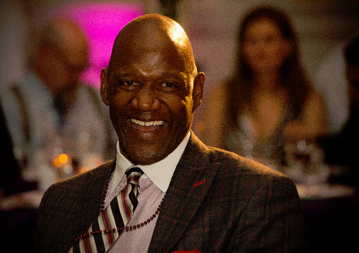 Doernbecher Foundation Board Member and former Portland Trail Blazer Terry Porter is all smiles at the Heart of Doernbecher.