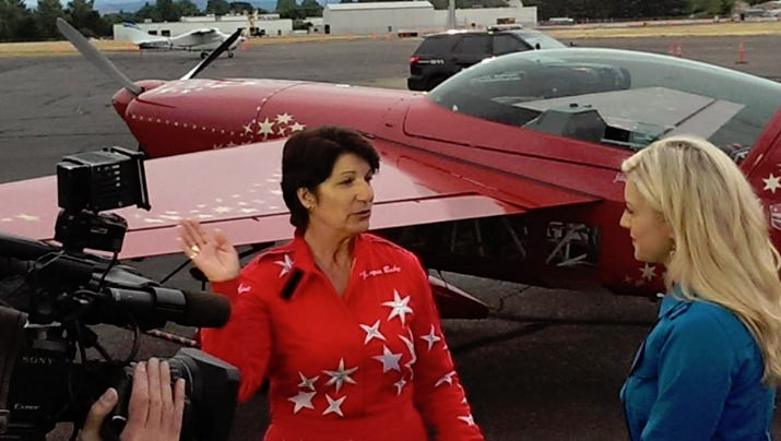 Jacquie B is getting ready to go live on KGW to talk about this weekend's Intel Oregon International Air Show Presented by Standard TV & Appliance.
