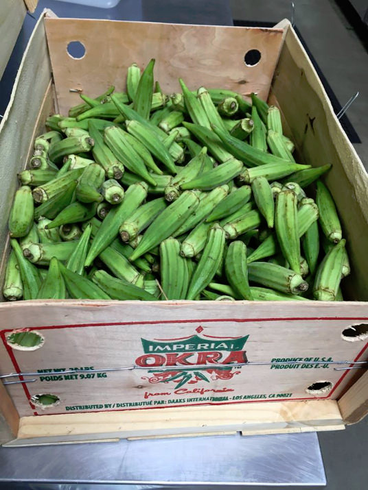 Products like Okra are donated by World Foods.
