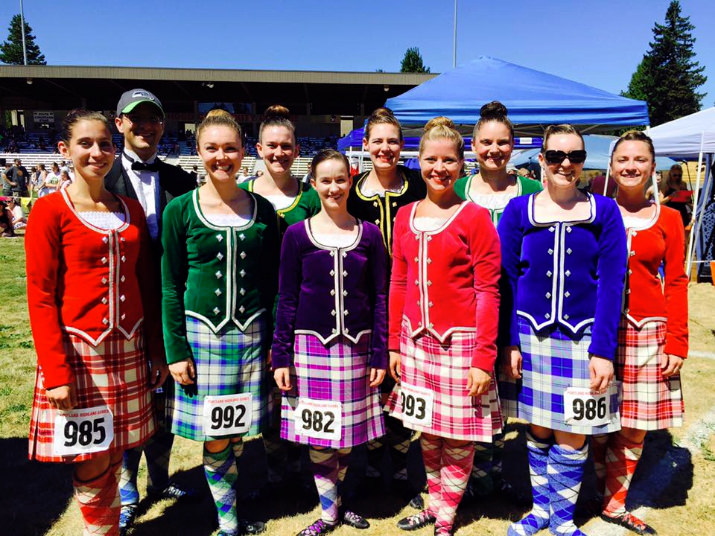 Senior dancers pose before their competition. Competitive Highland dancing started during the Highland revival of Victorian Britain, and was for men only. Ladies began competing only at the turn of the century. Over the centuries the dancing style has become more refined and now shares many elements from classical ballet. Although historically Highland dancing was restricted to men, today it is mostly performed by females. No matter who dances them, Highland dances require both stamina and artistic skill. 