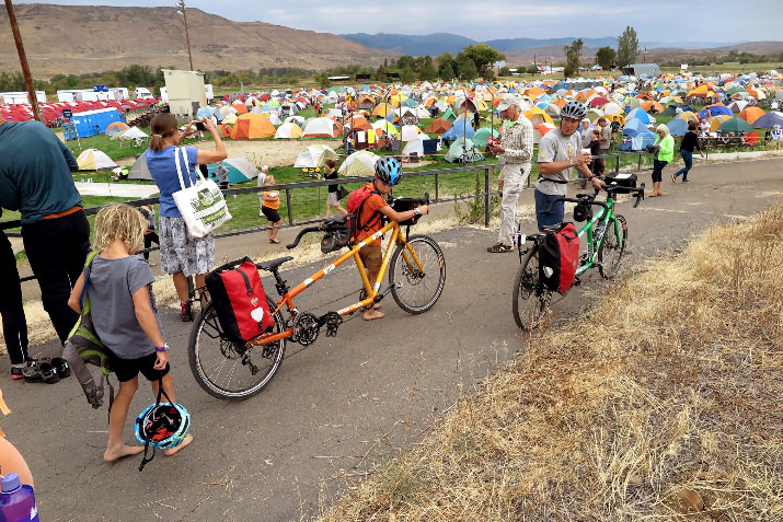 Organizers provide the camping spaces, food and entertainment. The cost of the seven-day ride is 