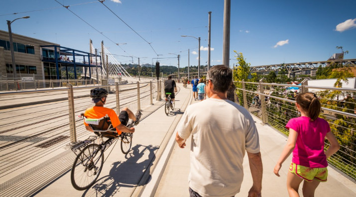 This year, biking in September will bear a new aspect for many commuters. The opening of Tilikum Crossing completes 7.8 miles of bike infrastructure associated with the MAX Orange Line, and introduces new options for thousands of cyclists and pedestrians.