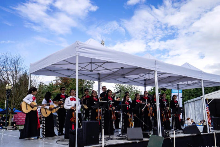 Hillsboro School District Mariachi Una Voz — at Tom McCall Waterfront Park.