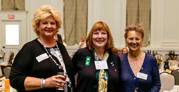 Suzanne Krahmer, Mary Ann Frantz - Board Member, Girl Scouts OSW, and Ann Widmer.
