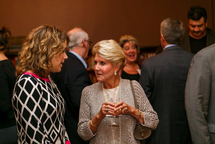 Barb Silver and Ashleigh de Villiers enjoy the evening.