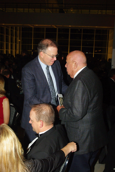 City Commissioner Nick Fish greeting Jerry Frank – Photo by Brian Ross 