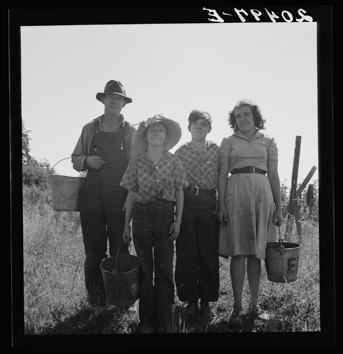 Oregon, Marion county, near West Stayton. Father and children came from Albany, Oregon, for a season's work in the beans