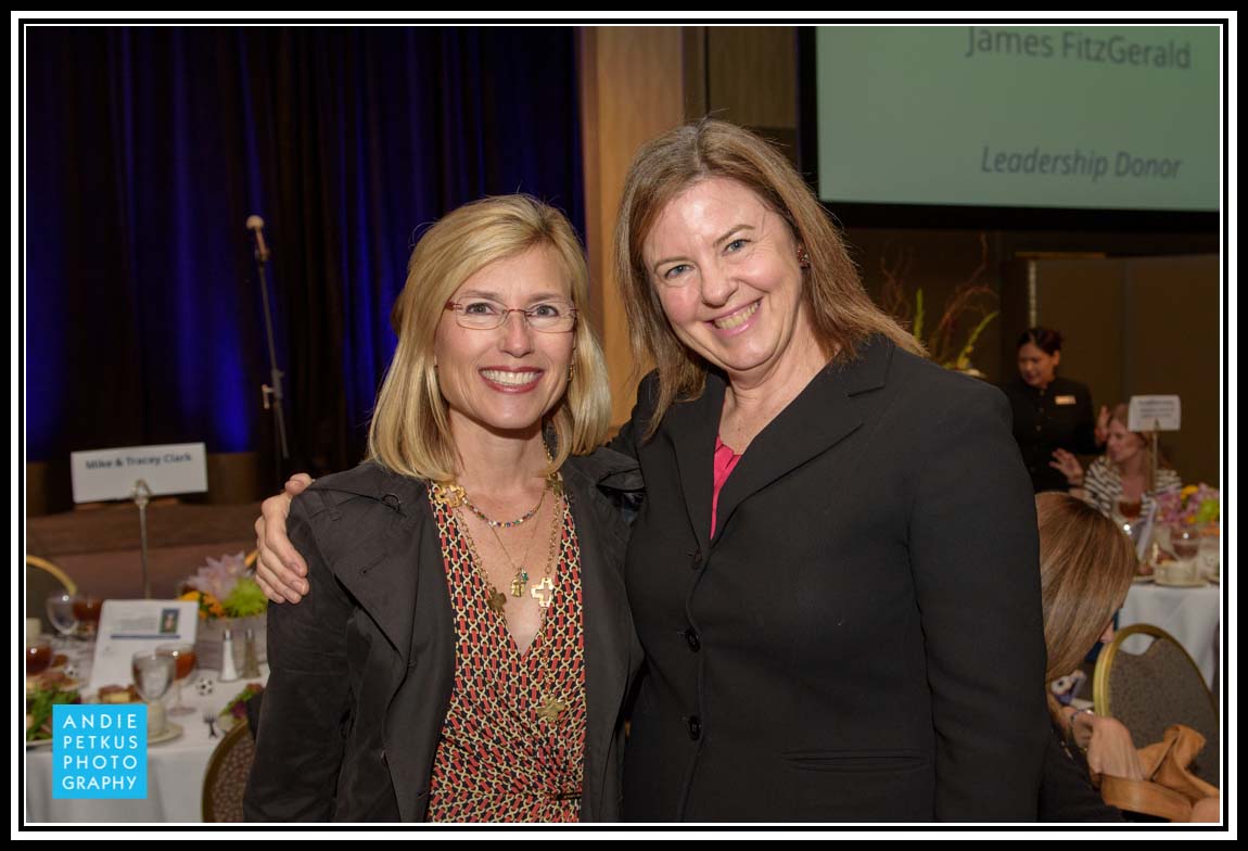 St. Mary’s Academy alumnae Mary Ferguson Glass ’79 and Erin Couch ’79 at the Food for Thought Luncheon