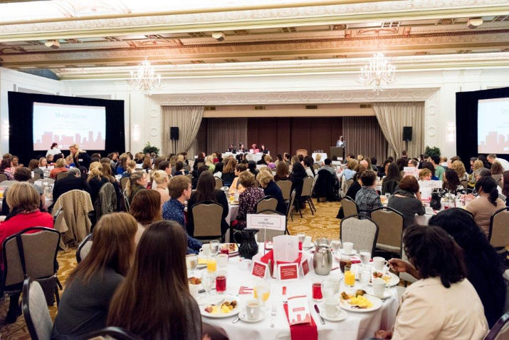 which featured 17 year-old keynote speaker and Executive Director of Camions of Care, Nadya Okamoto and Dress for Success Oregon clients.