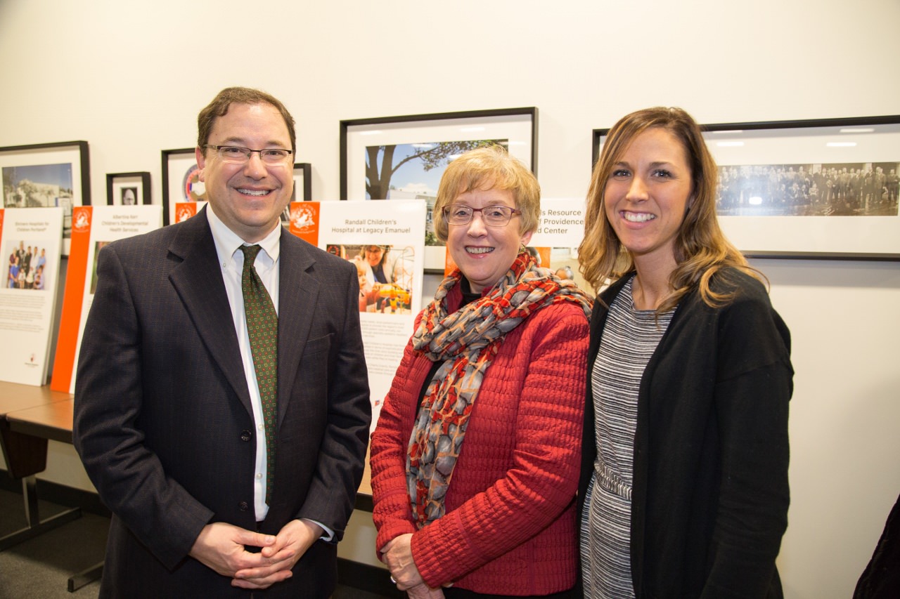 Will Simons, Providence Child Center; Mary Holstein, Providence Child Center; and Stephanie Montgomery, Swindells Resource Center of Providence Child Center