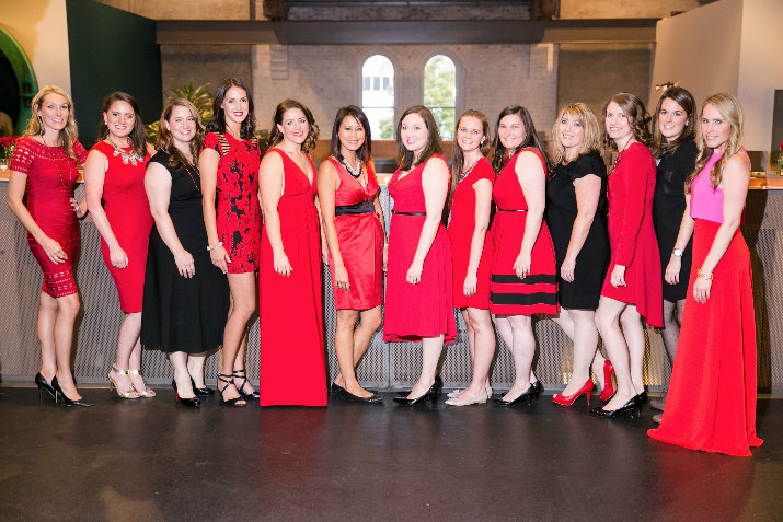 The JLP CAREs Committee were true to their red dress theme.
