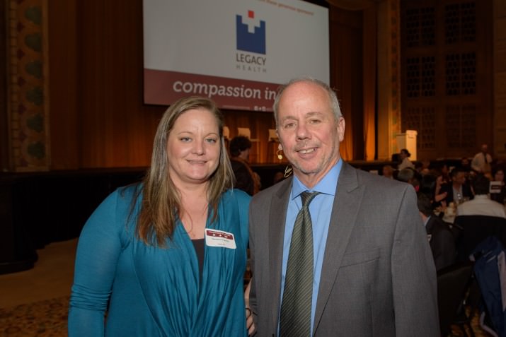 Randena Franke, featured CCC success story, with Executive Director Ed Blackburn 