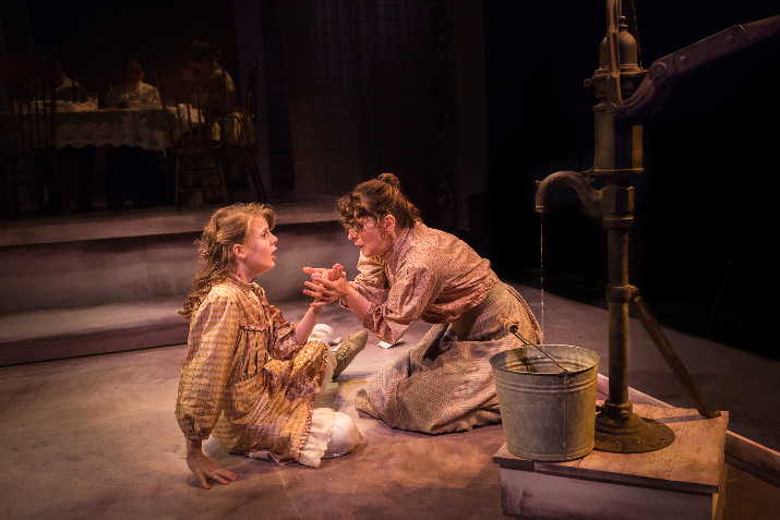 Artists Rep_The Miracle Worker__Agatha Olson as Helen Keller with Val Landrum as Anne Sullivan_photo by Owen Carey