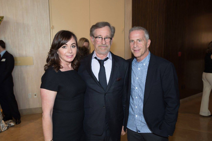 Oscar® nominees Kristie Macosko, Steven Spielberg and Marc E Platt at the Oscar® Nominees Luncheon in Beverly Hills Monday, February 8, 2016.