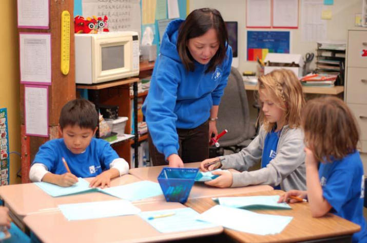 The International School provides a multicultural environment where children are fully immersed in Spanish, Japanese or Chinese from preschool through 5th grade. Its small classes and inquiry-based, International Baccalaureate curriculum enable children to acquire language and culture as they learn to pursue knowledge beyond the classroom.