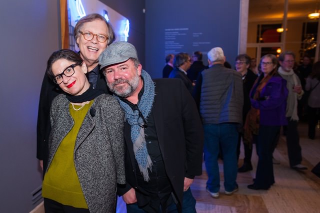 Michou Jardini and Byron Beck (front) with Bill Foster, Northwest Film Center Director. 