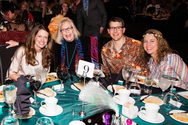 Suzanne Geary, Head of School Mary Vinton Folberg, and Chris & Leah Swartley.