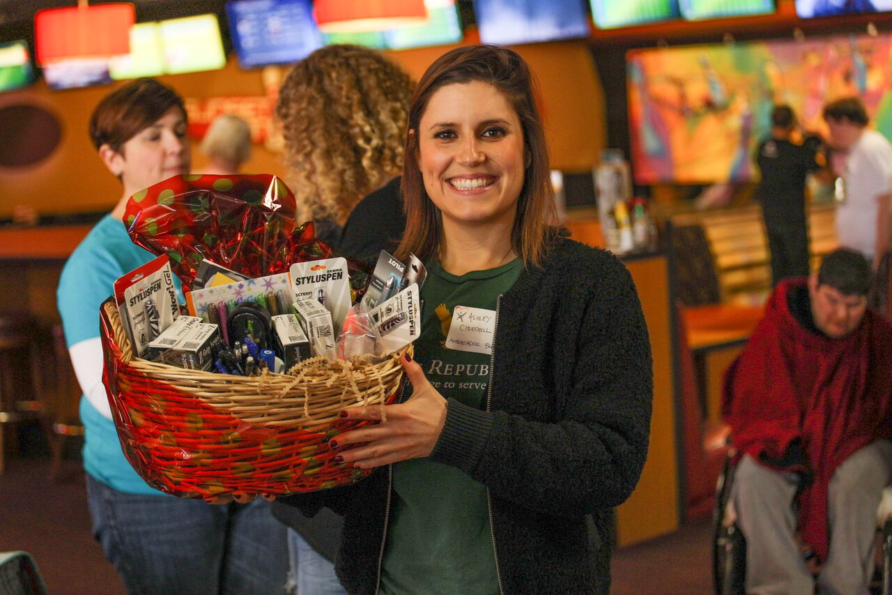 Ambaassador Board Member, Ashley Churchill won one of many raffle prizes. 