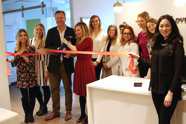 Jake & Lovely Laban & Staff Cut Ribbon at Opening