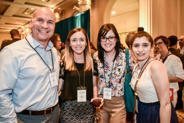 Scott Brown from Axian, Maxine Taylor from First Tech, Meggan Low from First Tech and Alina Periyani from Vestas at the 32nd annual Oregon Tech Awards