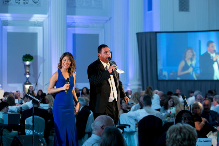 Celebrity Emcee Elizabeth Dinh, Fox 12 Oregon and Auctioneer, Don Jones of Stokes Auction Group.
