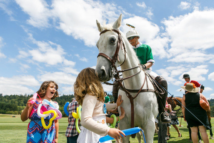 Kids got a chance to meet the players and horses up close at the Oregon Polo Classic Family Day.
