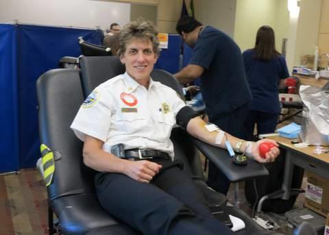 Former Marshal Erin Janssens, took part in the blood drive last year.