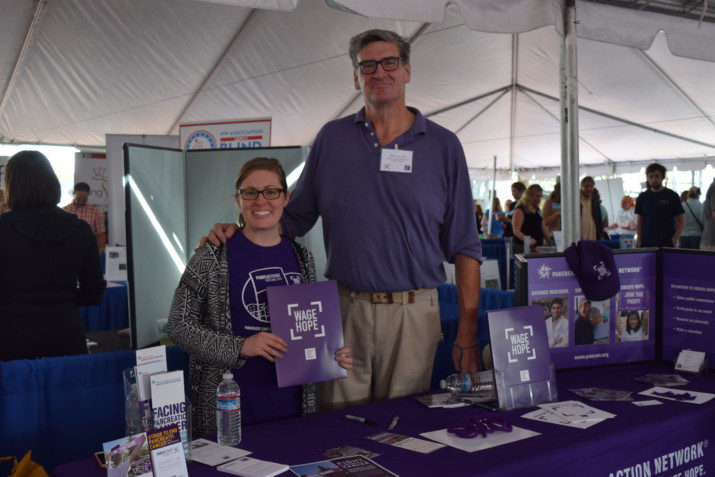 Holly Sturdivan and Eric Von Arx represent the Pancreatic Cancer Action Network.