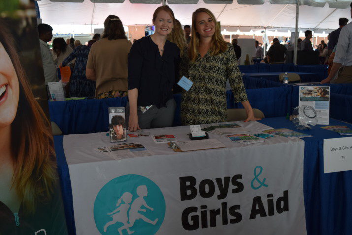 Elizabeth Stock and Christina Diss were recruiting for Boys & Girls Aid.