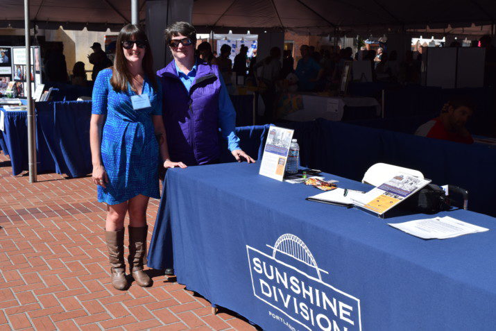 Melissa Gittelman and Sheila Magby manned the booth for the Sunshine Division.