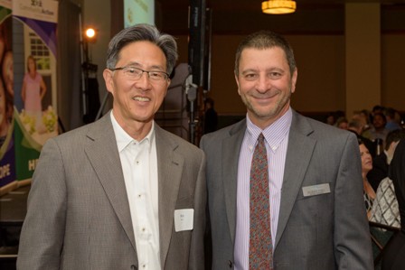 Roy Kim of Central Bethany Development and Community Action Board Chair Richard Odell