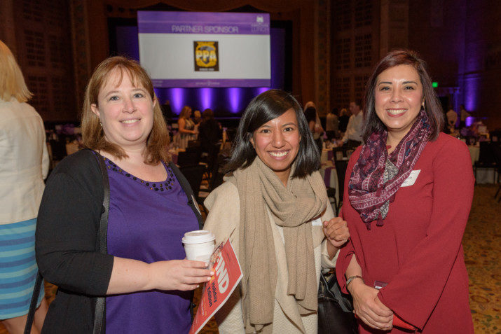 Amber Shoebridge and Melinda Velize of Legacy Health Systems with Yesenia Gallardo of Poda Foods and Melinda Velize of Legacy Health Systems