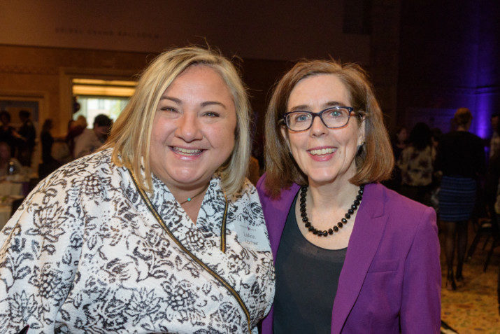 LeAnn Locher (with Governor Kate Brown 