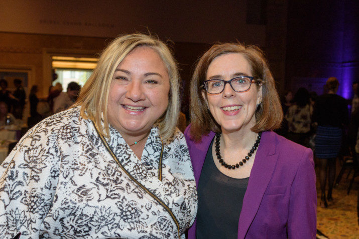 LeAnn Locher (with Governor Kate Brown 