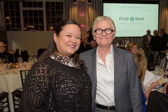 Raphael House of Portland’s Executive Director Teri Lorenzen (right) with agency friend and longtime supporter Lisa Watson (left), owner of Cupcake Jones.