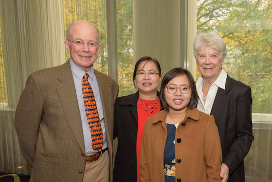 Lee Peterson, ARCS Foundation Oregon donor; Mrs. Doh, Julia Doh, PhD scholar Oregon Health Sciences University; Adrianne Peterson, ARCS foundation Oregon member and donor.