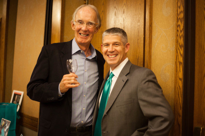 Terry O’Connor, board member, with Dr. R. Scott Rushing, MD who emceed the event.