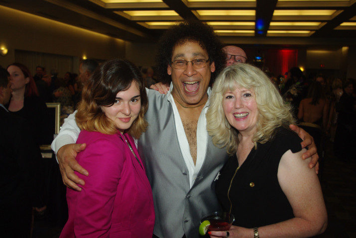 Living History Actor Adeena Wade, Rose Festival Clown Prince Angel Ocasio and Portland Business Alliance 2016 ‘A Place With No Ceiling’ Award recipient Marilyn Clint.